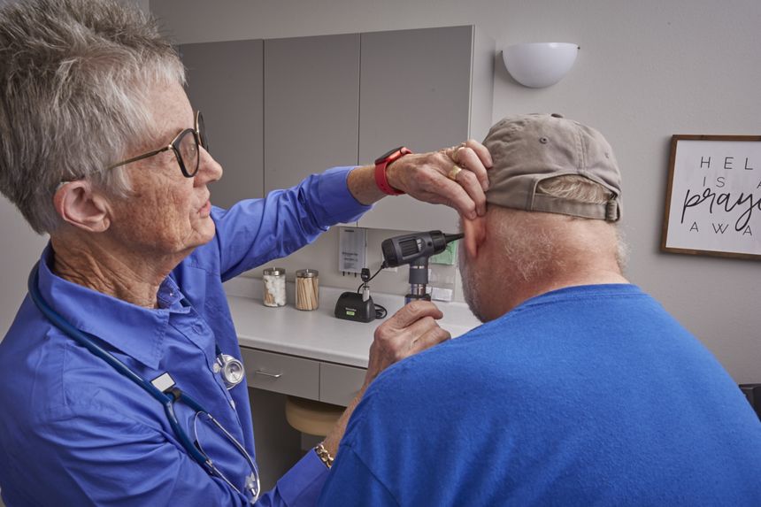 The welcoming interior of the His Hands Free Clinic.